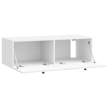 Wall-Mounted TV Cabinet High Gloss White 98 x 41 x 30 cm
