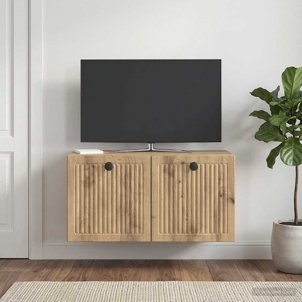 Wall-Mounted TV Cabinet 59.5 x 31 x 30 cm Artisan Oak