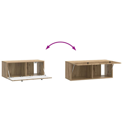 Wall-Mounted TV Cabinet 78.5 x 31 x 30 cm Artisan Oak