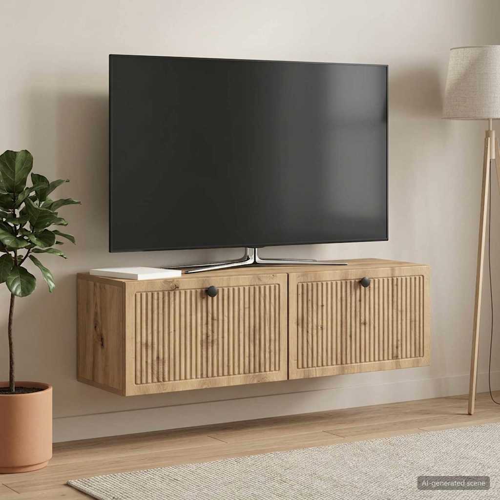 Wall-Mounted TV Cabinet 98 x 31 x 30 cm Artisan Oak