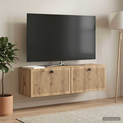 Wall-Mounted TV Cabinet 98 x 31 x 30 cm Artisan Oak