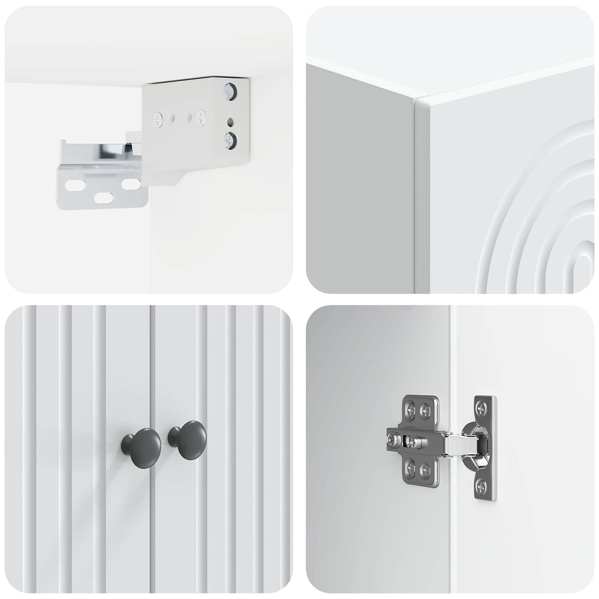 Wall-Mounted Cabinet White 66 x 34.5 x 90 cm Engineered Wood