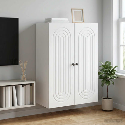 Wall-Mounted Cabinet White 66 x 34.5 x 90 cm Engineered Wood