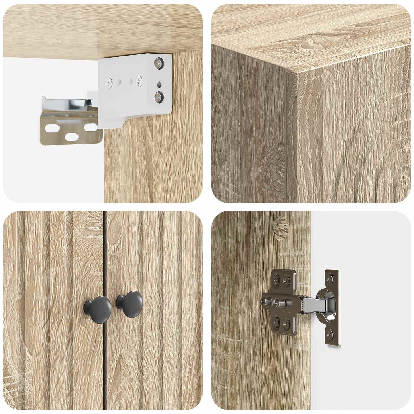 Wall-Mounted Cabinet Sonoma Oak 66 x 34.5 x 90 cm