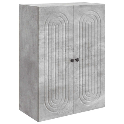 Wall-Mounted Cabinet Concrete Grey 66 x 34.5 x 90 cm