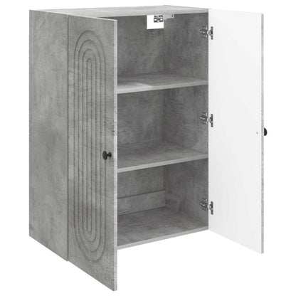 Wall-Mounted Cabinet Concrete Grey 66 x 34.5 x 90 cm
