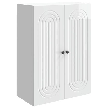 Wall-Mounted Cabinet High Gloss White 66 x 34.5 x 90 cm