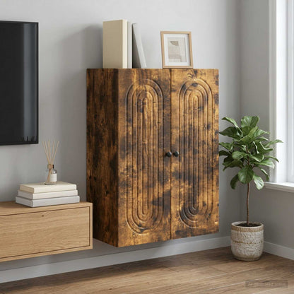 Wall-Mounted Cabinet Smoked Oak 66 x 34.5 x 90 cm