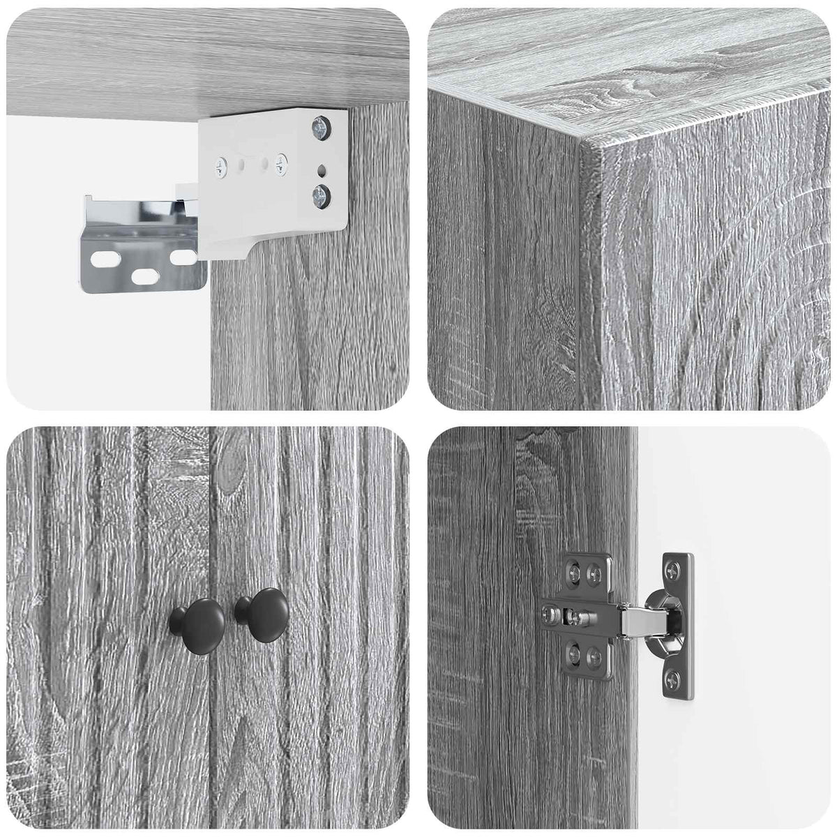 Wall-Mounted Cabinet Grey Sonoma 66 x 34.5 x 90 cm