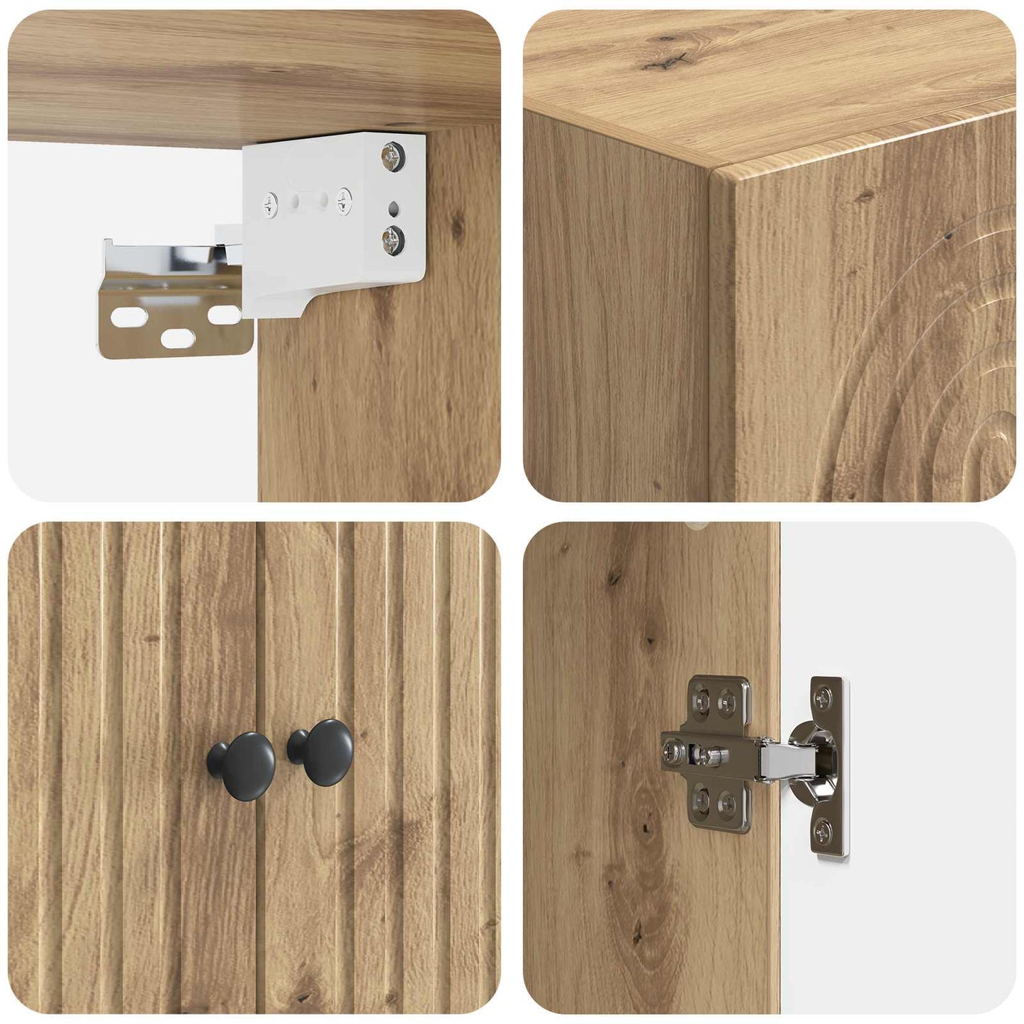Wall-Mounted Cabinet 66 x 34.5 x 90 cm Engineered Wood