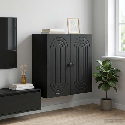 Wall-Mounted Cabinet Black 59 x 31 x 60 cm Engineered Wood