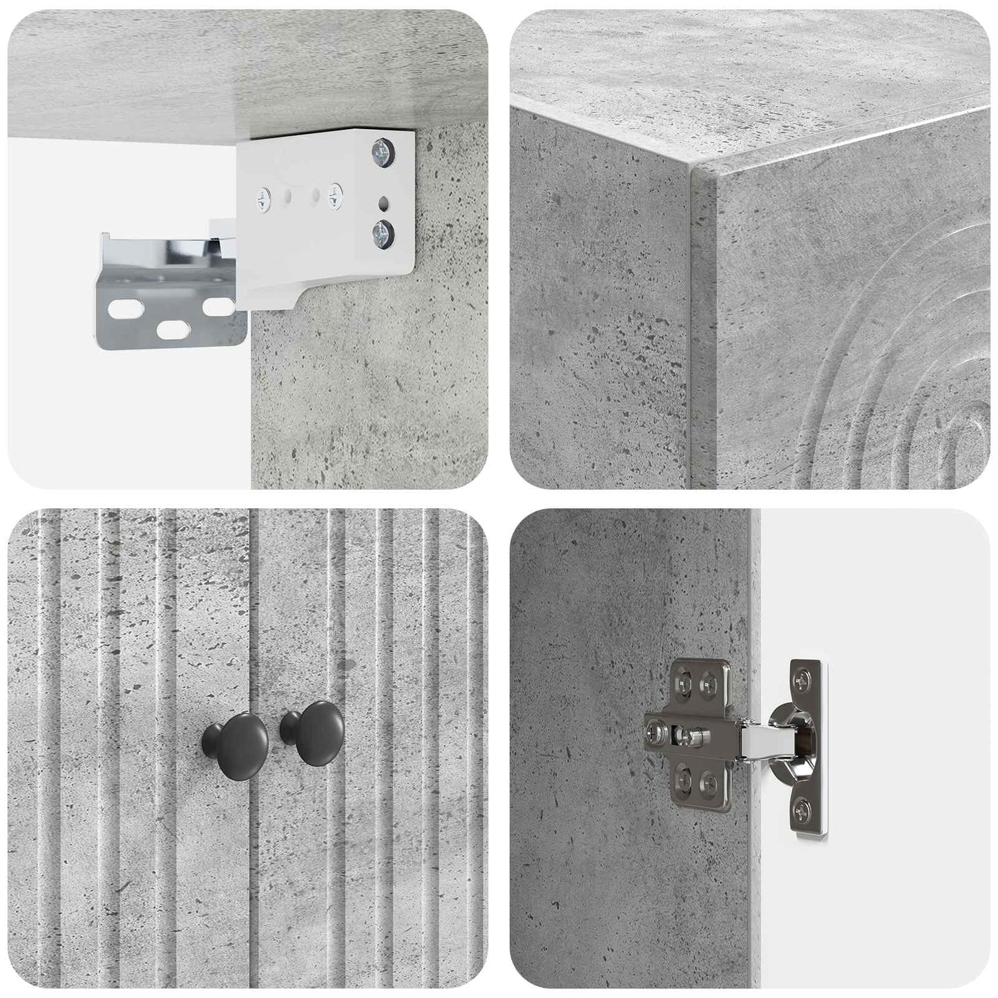 Wall-Mounted Cabinet Concrete Grey 59 x 31 x 60 cm