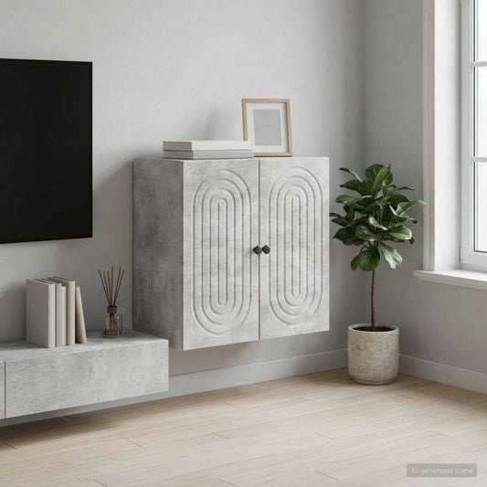 Wall-Mounted Cabinet Concrete Grey 59 x 31 x 60 cm