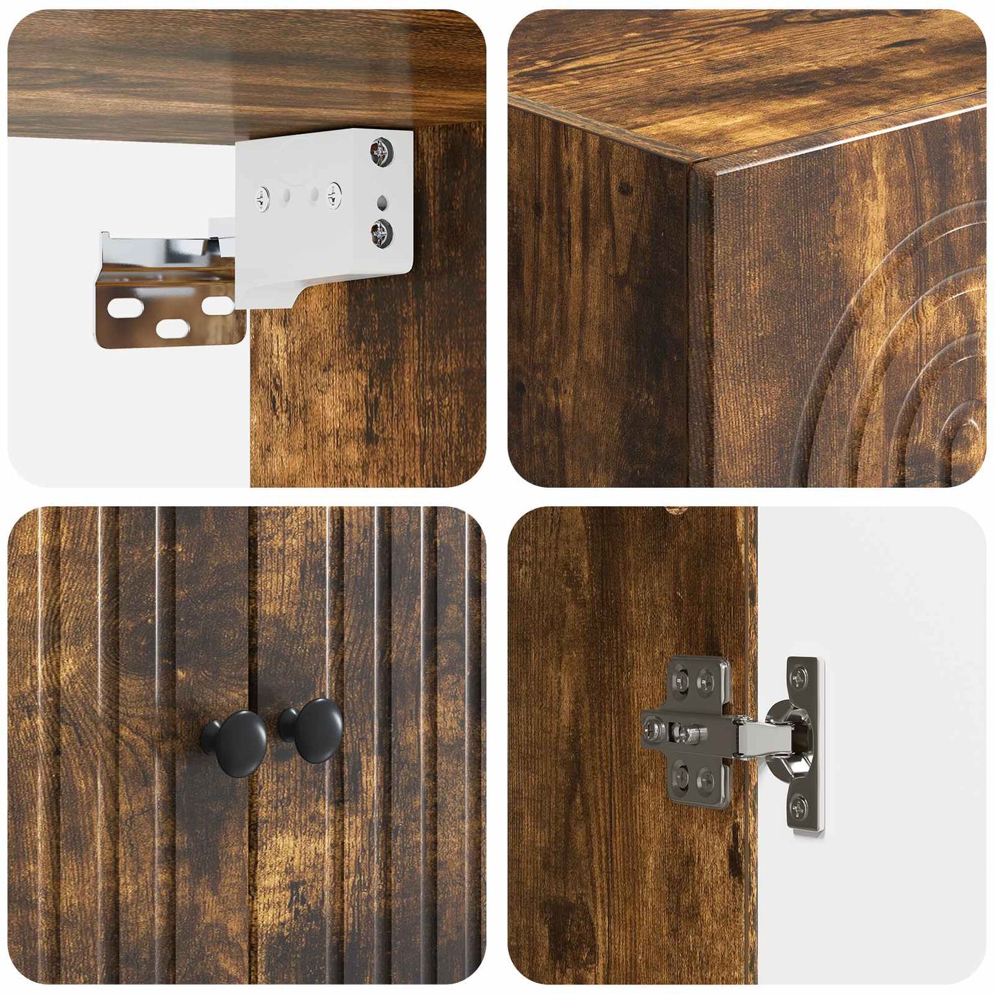 Wall-Mounted Cabinet 59 x 31 x 60 cm Engineered Wood Smoked Oak