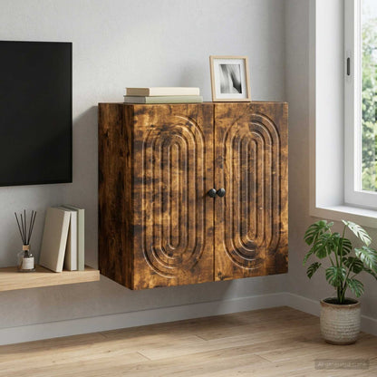 Wall-Mounted Cabinet 59 x 31 x 60 cm Engineered Wood Smoked Oak