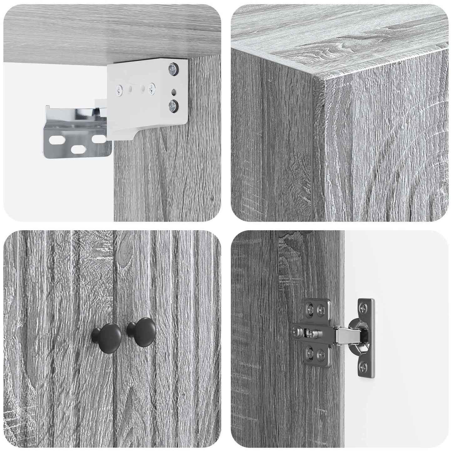 Wall-Mounted Cabinet Grey Sonoma 59 x 31 x 60 cm