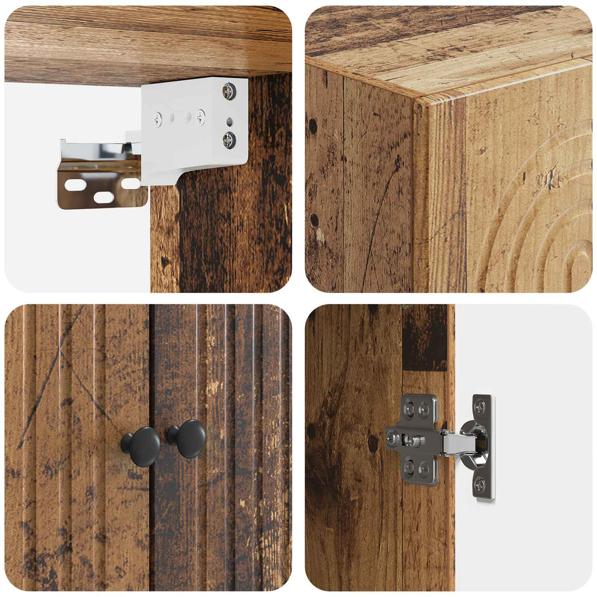 Wall-Mounted Cabinet Old Wood 59 x 31 x 60 cm Engineered Wood
