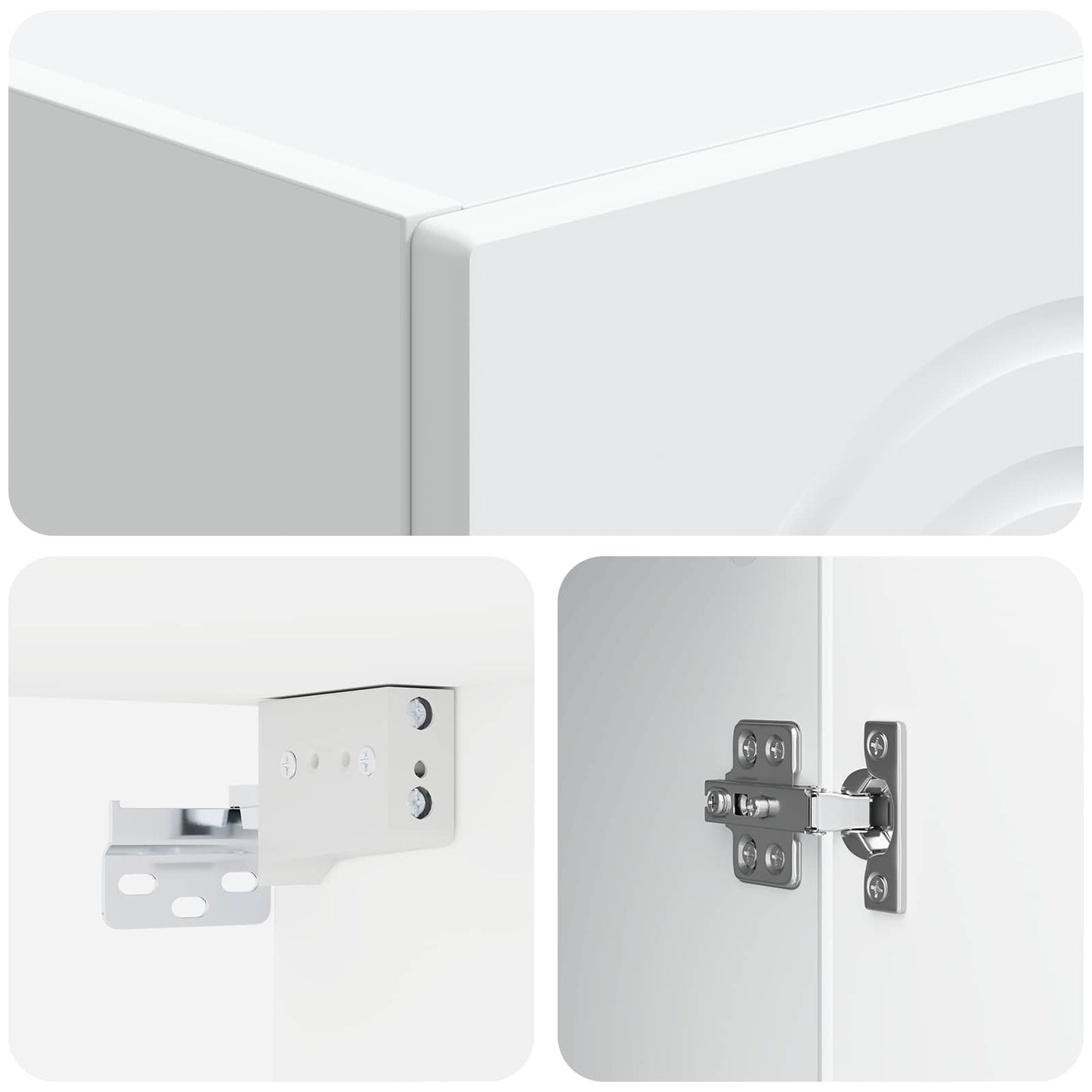 Wall-Mounted Cabinet White 33 x 34.5 x 90 cm Engineered Wood