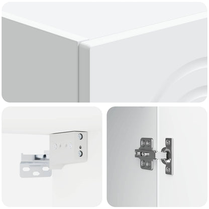 Wall-Mounted Cabinet White 33 x 34.5 x 90 cm Engineered Wood