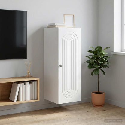 Wall-Mounted Cabinet White 33 x 34.5 x 90 cm Engineered Wood