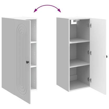 Wall-Mounted Cabinet High Gloss White 33 x 34.5 x 90 cm