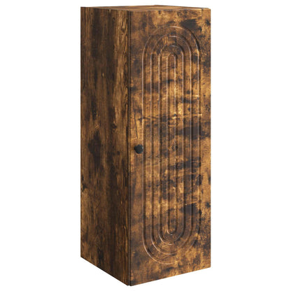 Wall-Mounted Cabinet Smoked Oak 33 x 34.5 x 90 cm