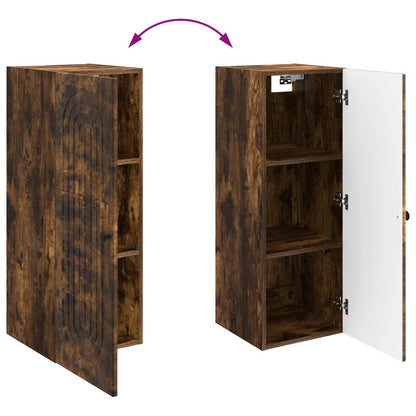 Wall-Mounted Cabinet Smoked Oak 33 x 34.5 x 90 cm