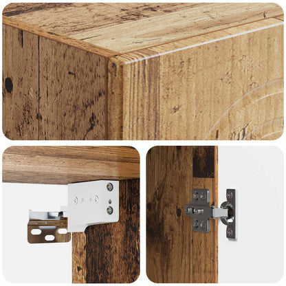 Wall-Mounted Cabinet Old Wood 33 x 34.5 x 90 cm Engineered Wood