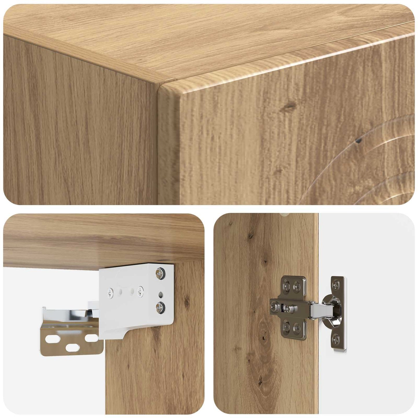 Wall-Mounted Cabinet 33 x 34.5 x 90 cm Engineered Wood