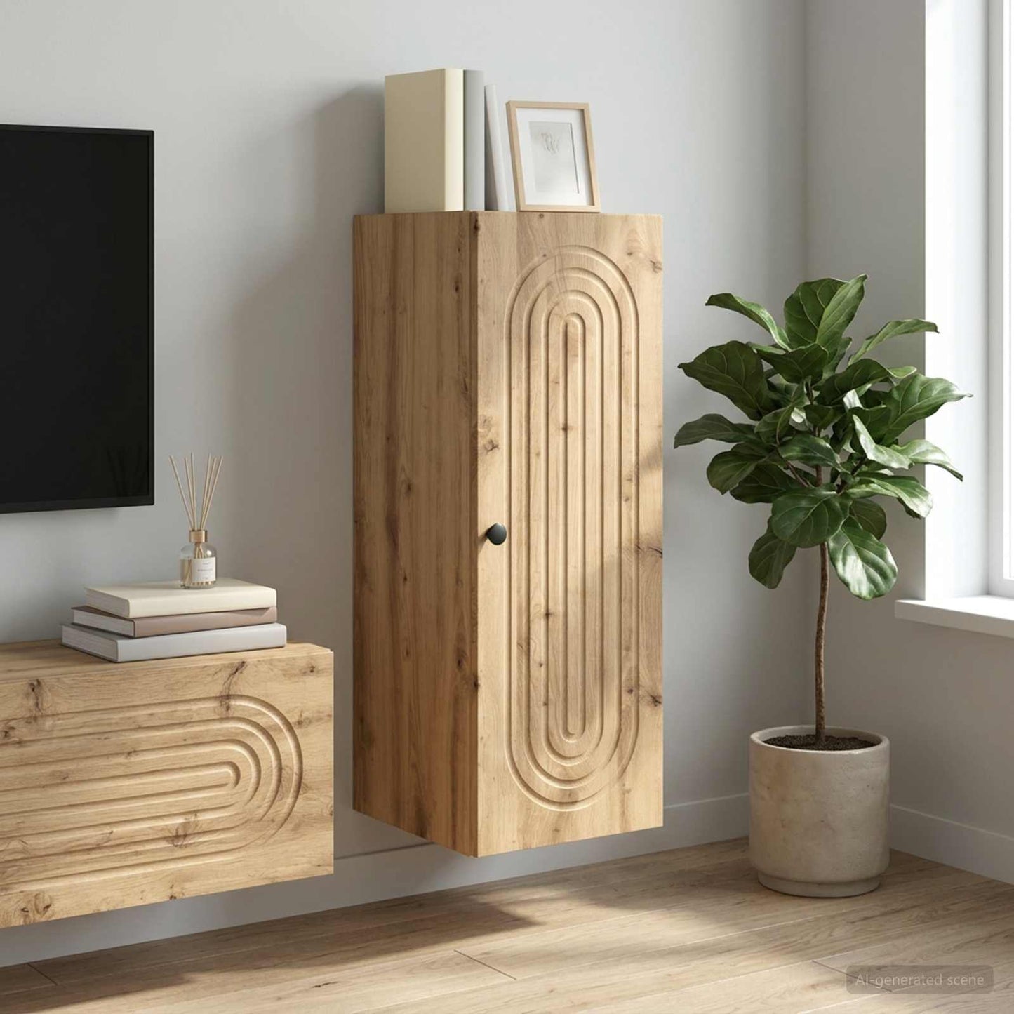 Wall-Mounted Cabinet 33 x 34.5 x 90 cm Engineered Wood