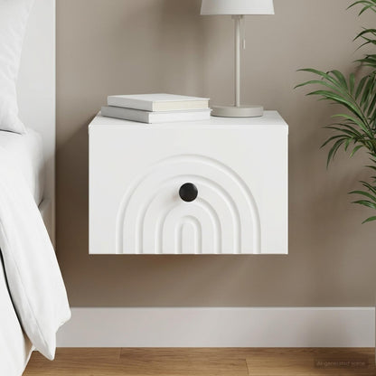 Wall-Mounted Bedside Cabinet White 33 x 34.5 x 20 cm