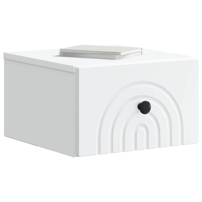Wall-Mounted Bedside Cabinet White 33 x 34.5 x 20 cm