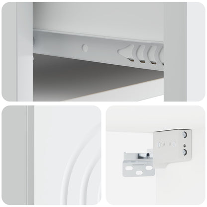 Wall-Mounted Bedside Cabinet 2 pcs White 33 x 34.5 x 20 cm