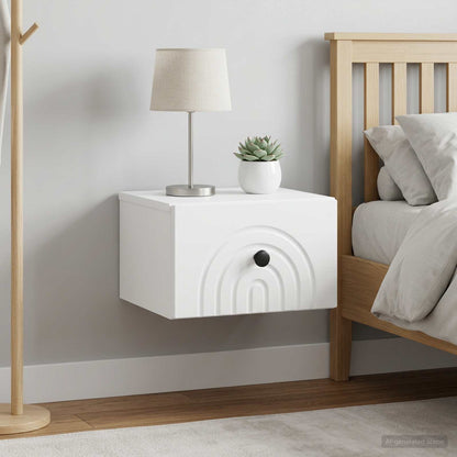 Wall-Mounted Bedside Cabinet 2 pcs White 33 x 34.5 x 20 cm