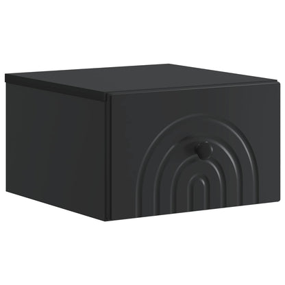 Wall-Mounted Bedside Cabinet 2 pcs Black 33 x 34.5 x 20 cm
