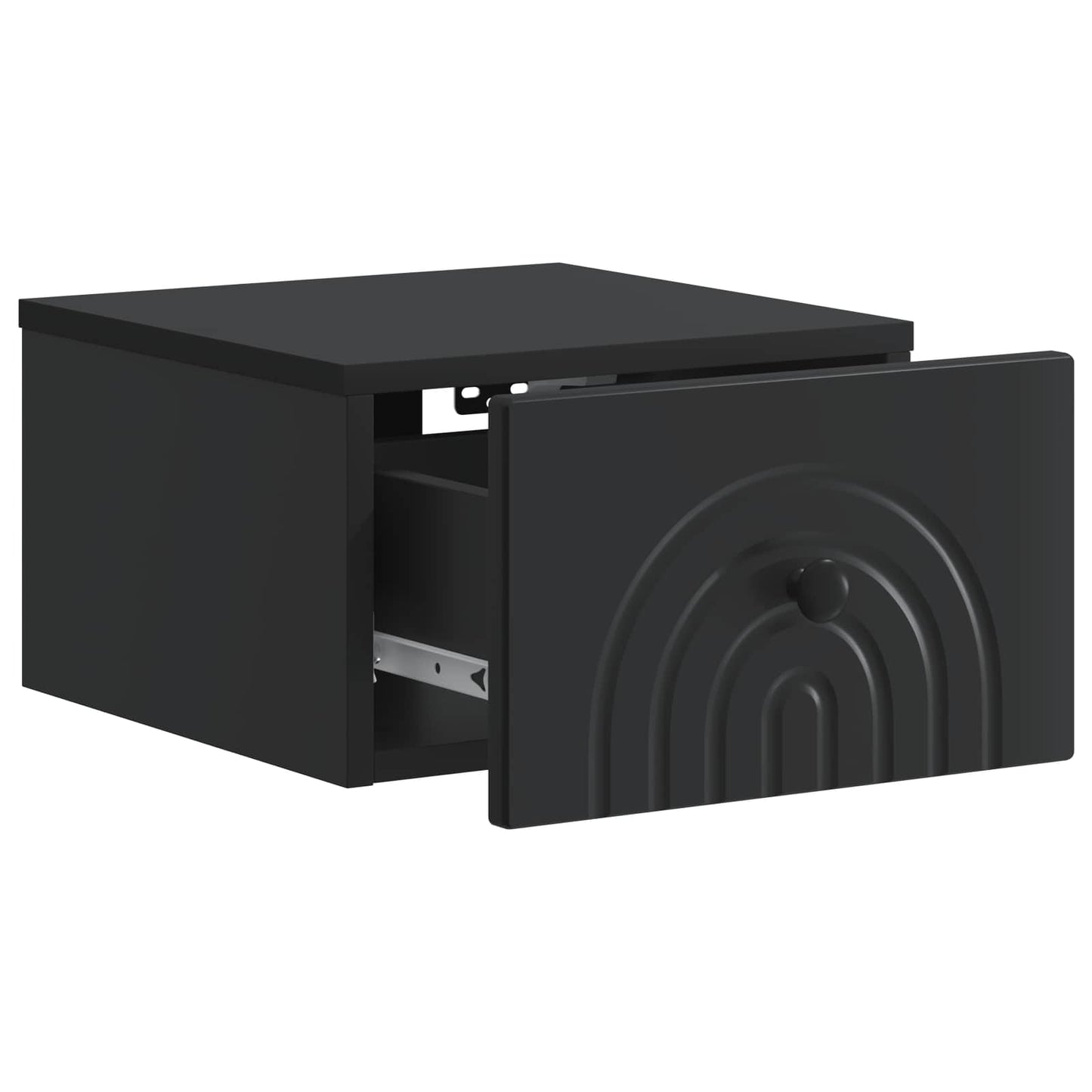 Wall-Mounted Bedside Cabinet 2 pcs Black 33 x 34.5 x 20 cm