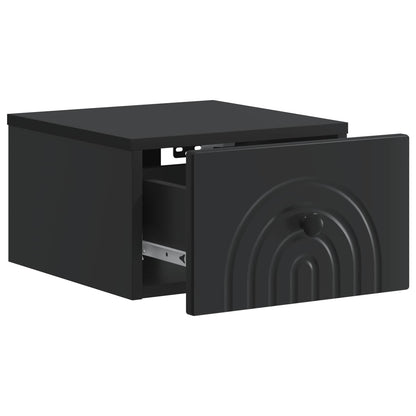 Wall-Mounted Bedside Cabinet 2 pcs Black 33 x 34.5 x 20 cm