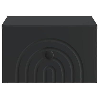 Wall-Mounted Bedside Cabinet 2 pcs Black 33 x 34.5 x 20 cm