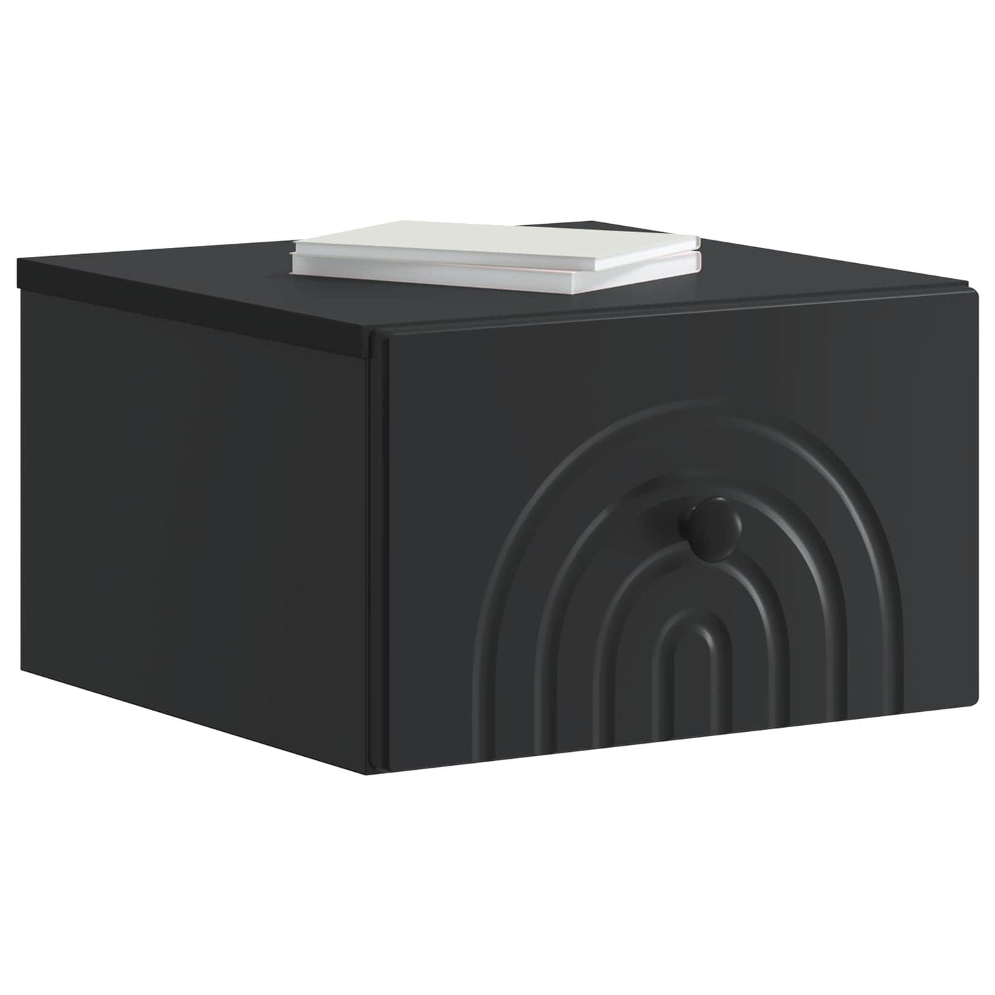 Wall-Mounted Bedside Cabinet 2 pcs Black 33 x 34.5 x 20 cm