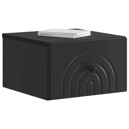Wall-Mounted Bedside Cabinet 2 pcs Black 33 x 34.5 x 20 cm