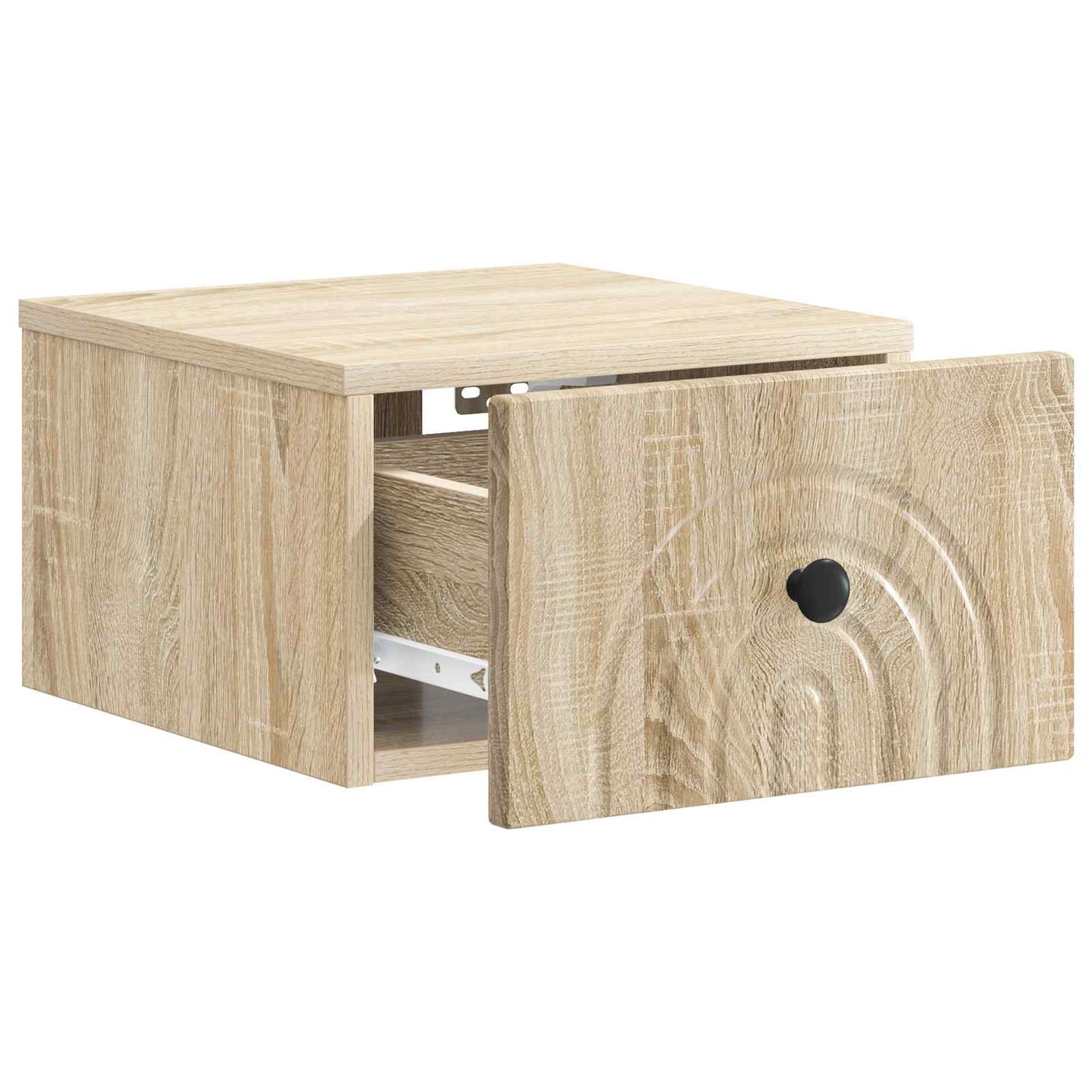 Wall-Mounted Bedside Cabinet Sonoma Oak 33 x 34.5 x 20 cm