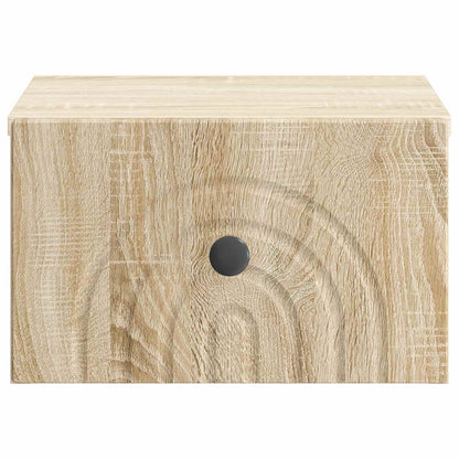Wall-Mounted Bedside Cabinet Sonoma Oak 33 x 34.5 x 20 cm