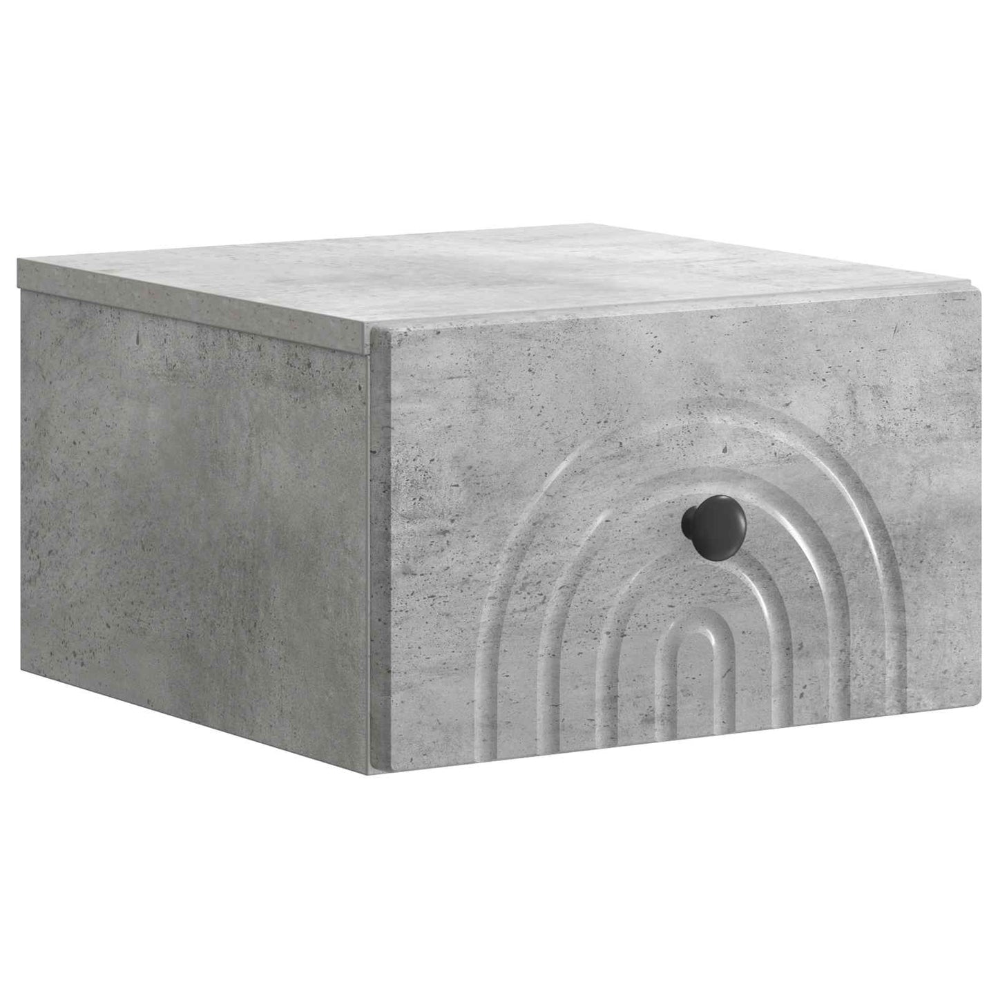 Wall-Mounted Bedside Cabinet Concrete Grey 33 x 34.5 x 20 cm