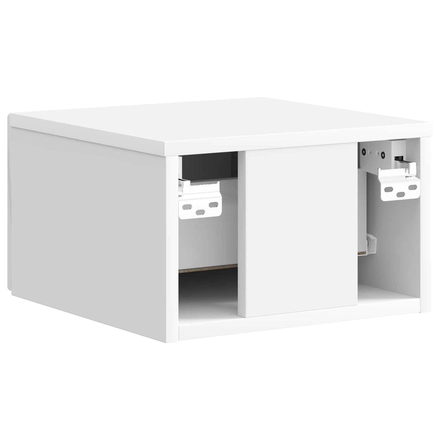 Wall-Mounted Bedside Cabinet High Gloss White 33 x 34.5 x 20 cm