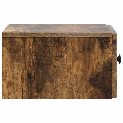 Wall-Mounted Bedside Cabinet 2 pcs Smoked Oak 33 x 34.5 x 20 cm