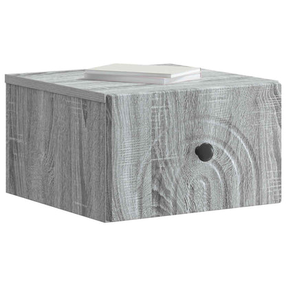 Wall-Mounted Bedside Cabinet Grey Sonoma 33 x 34.5 x 20 cm