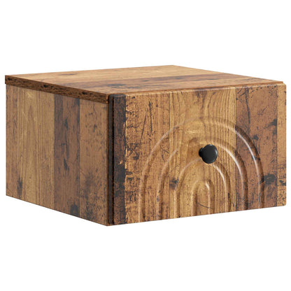 Wall-Mounted Bedside Cabinet 2 pcs Old Wood 33 x 34.5 x 20 cm