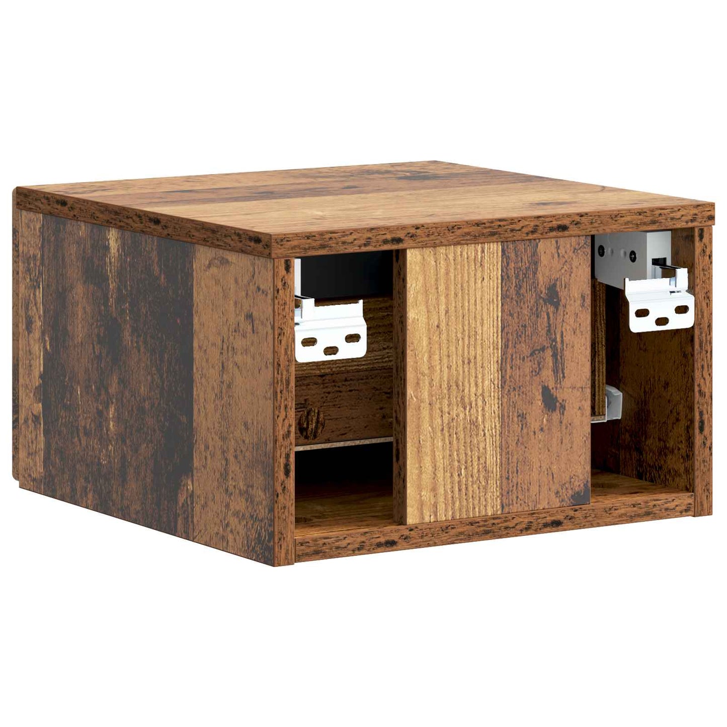 Wall-Mounted Bedside Cabinet 2 pcs Old Wood 33 x 34.5 x 20 cm