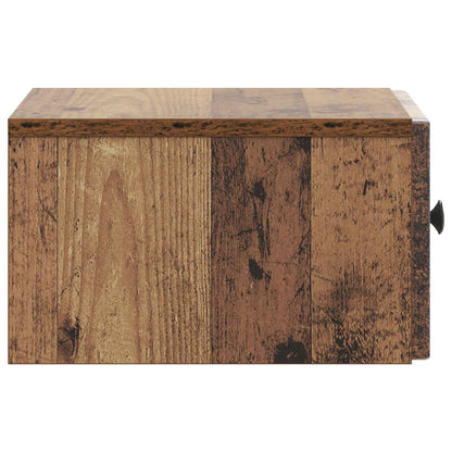 Wall-Mounted Bedside Cabinet 2 pcs Old Wood 33 x 34.5 x 20 cm