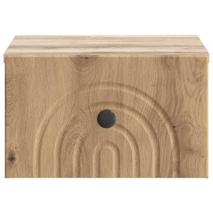 Wall-Mounted Bedside Cabinet Artisan Oak 33 x 34.5 x 20 cm